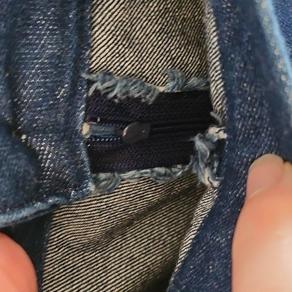 Hand Sewn Vintage Denim Skit With Eyelet Details - Picture 2 of 12